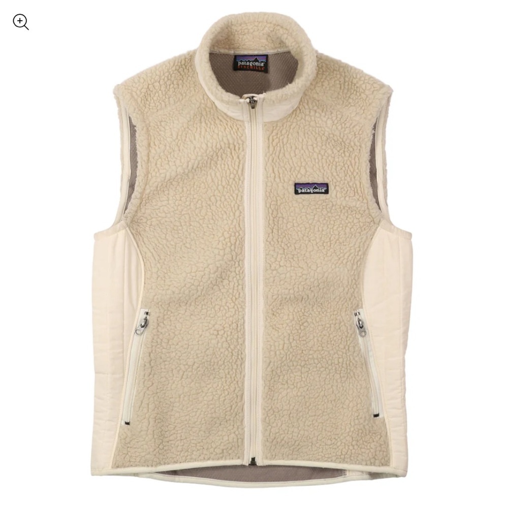 Patagonia Women's Retro-X Vest Style #23080 in Natural w/Mushroom Brown
